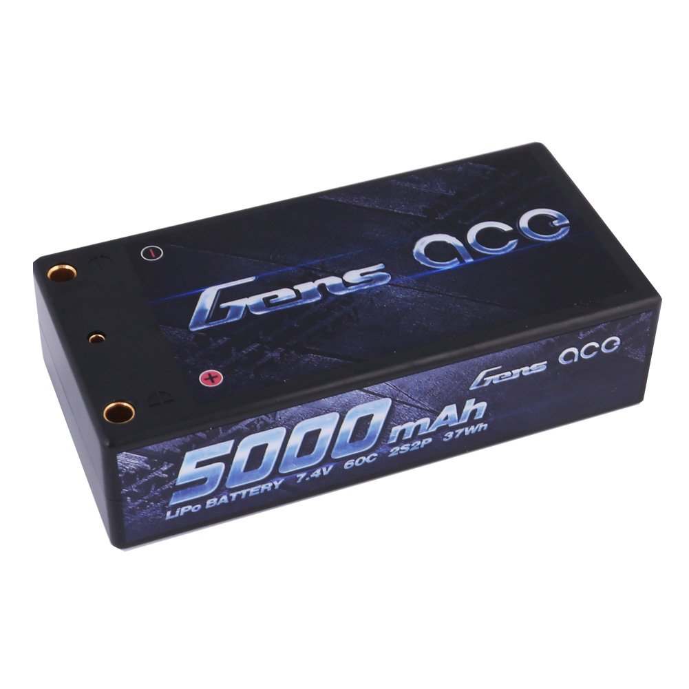 Amazon | Gens ace 7.4V 5000mAh ショートリポバッテリー 60C 2S